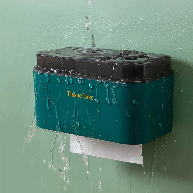 Waterproof Tissue Box Bathroom Paper Towel Storage Rack Wall-mounted Toilet Tissue Holder Paper Holder Wc Accessories