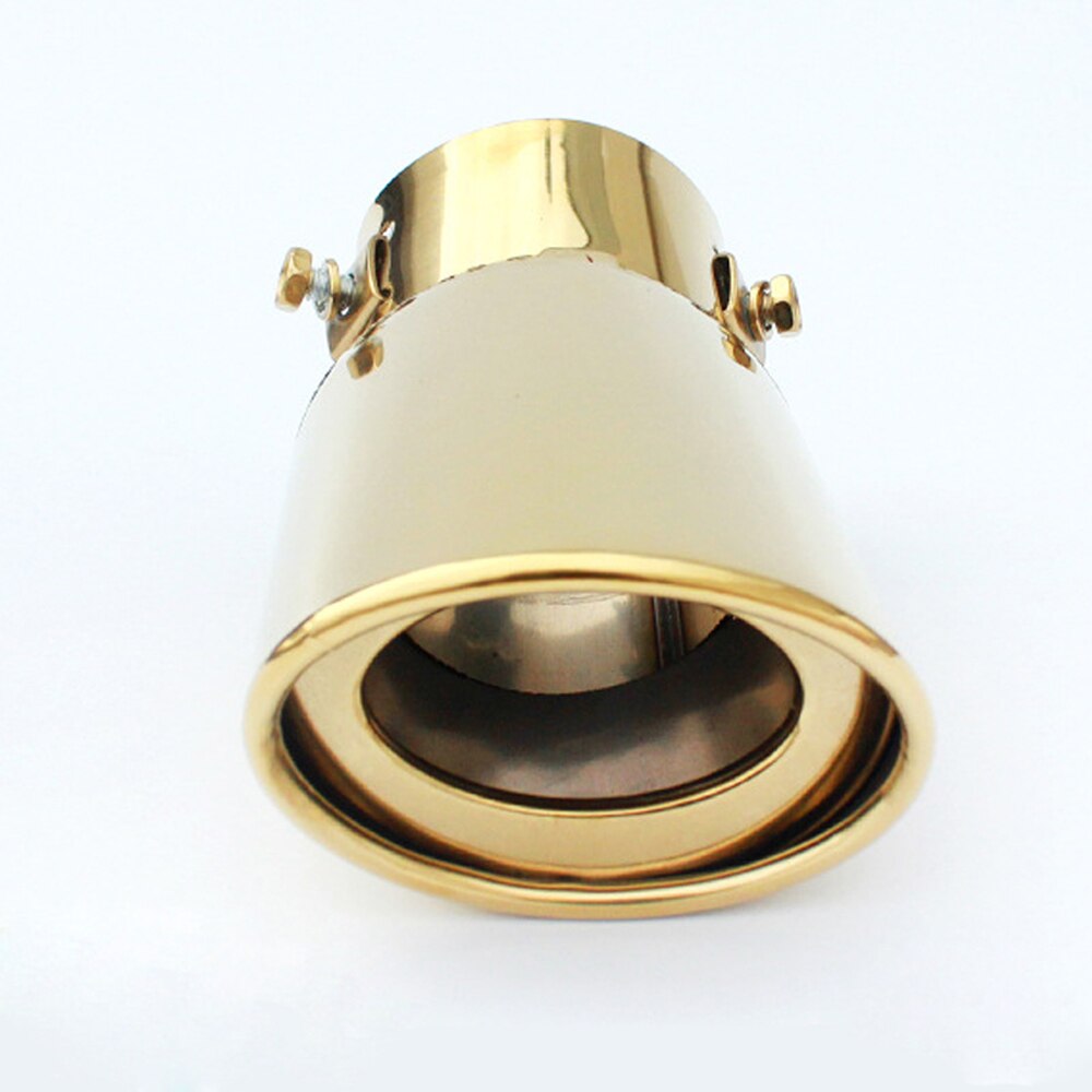 Silenciador de tubo de escape Universal de acero inoxidable para coche, cubierta de estilo para modificación de automóvil, color dorado a la parrilla