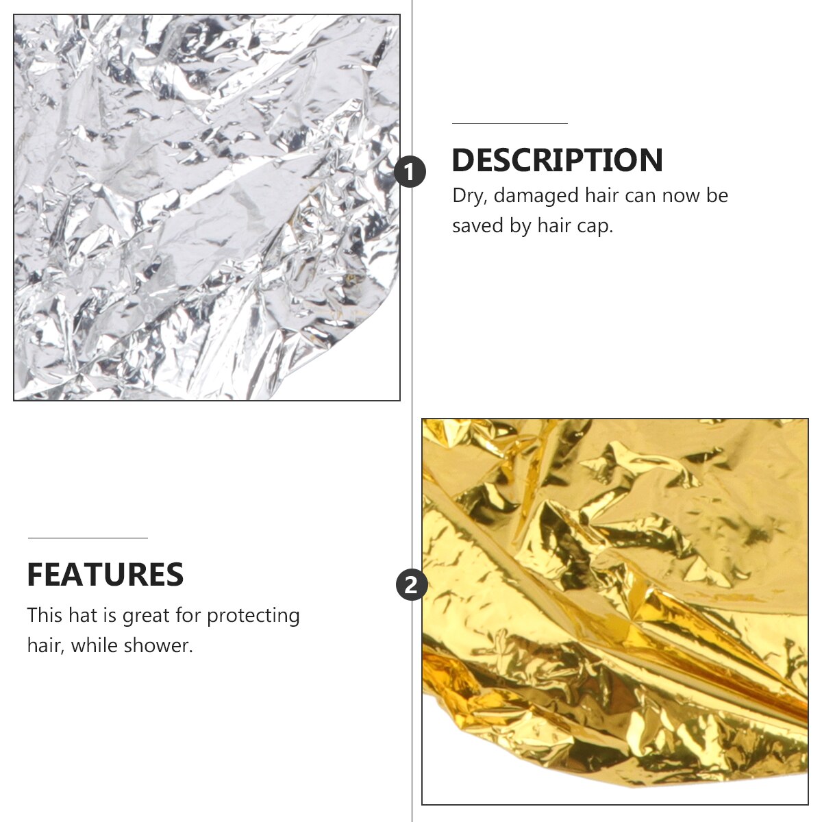 4pcs Hairdressing Cap Aluminum Foil Waterproof Elastic Disposable Hair Coloring Caps Hair Styling Cap Salon Cap for Lady