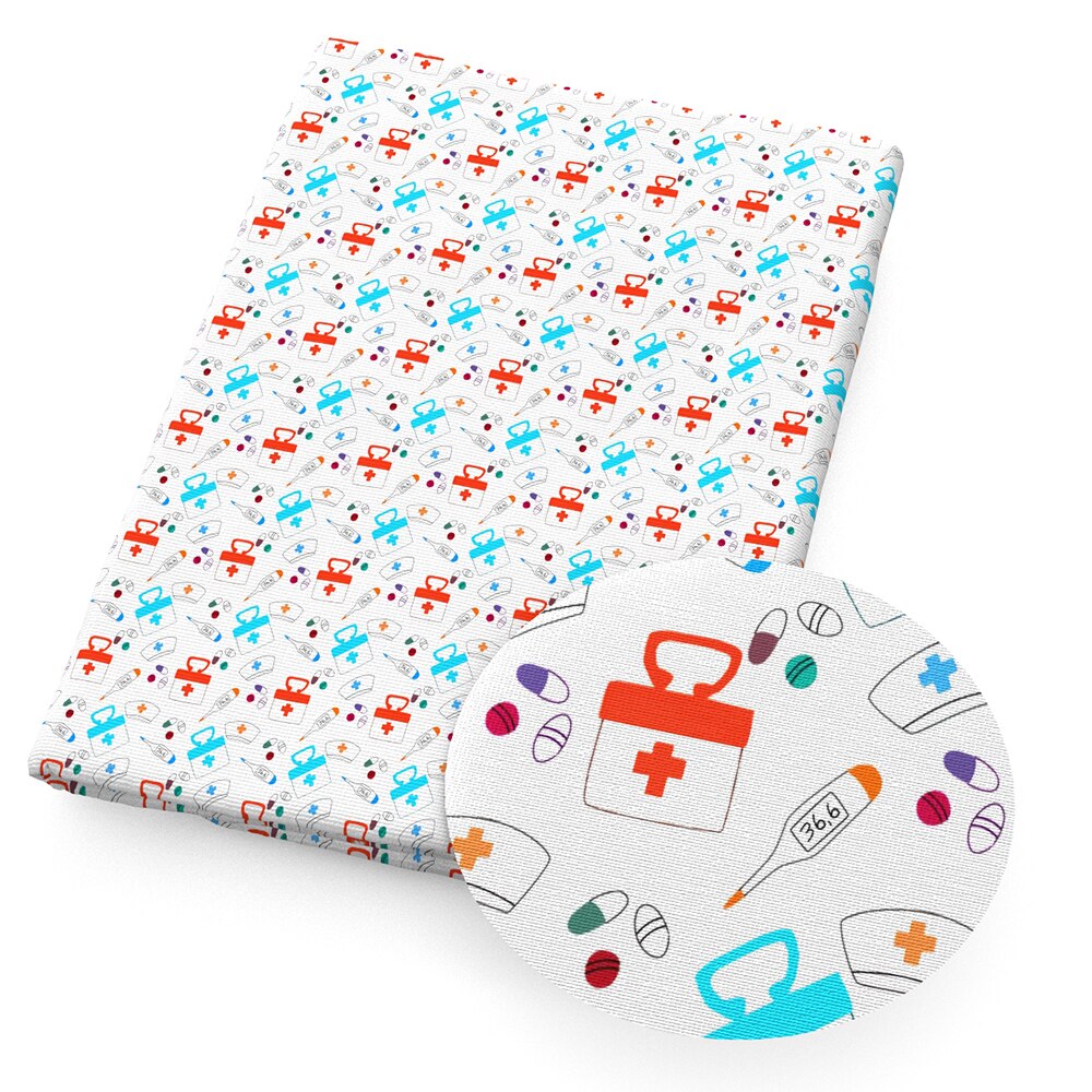 David Accessories50 * 140Cm Verpleegkundigen Doctor Gedrukt Polyester Katoen Voor Weefsel Huis Textiel Voor Naaien Beschermen, C10730: 1105230001