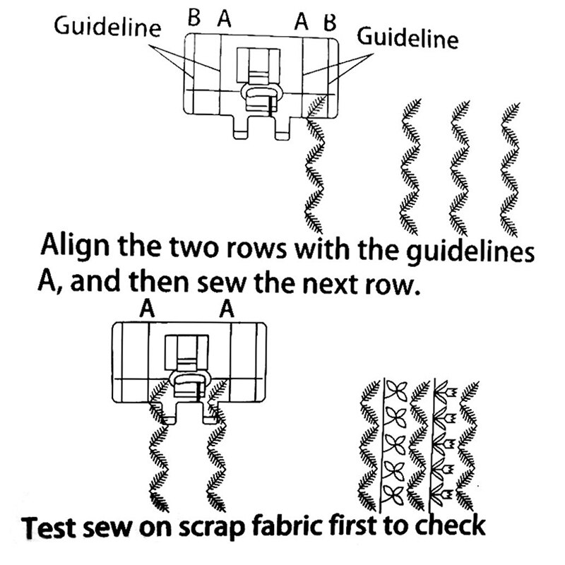 Border Guide Sewing Machine Presser Foot - Fits All Low Shank Snap-On Border Guide Sewing Machine Presser Foot Home Accessories