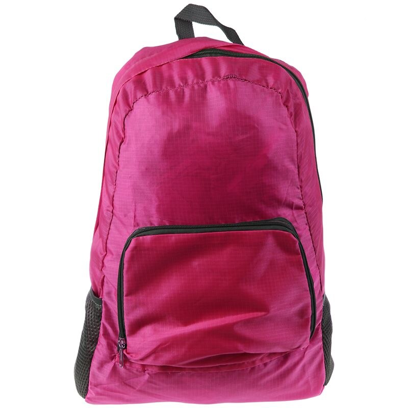Kevyt taitettava vedenpitävä nylon naisten miesten nahkareppu reppu 20l matka ulkoilu retki retkeilykassi reppu (ruusu)