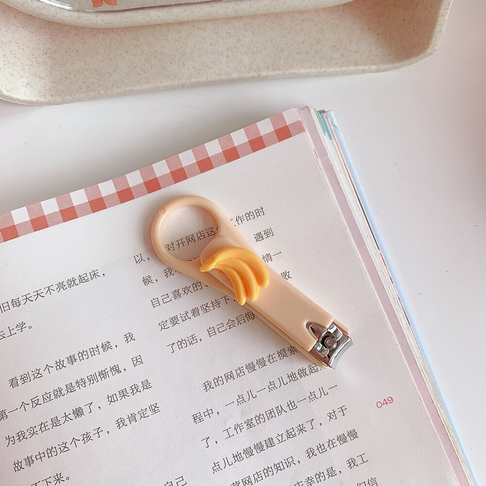 Coloré dessin animé fruits avocat coupe-ongles coupe-ongles en acier inoxydable manucure tondeuse coupe-ongles outils d'art des ongles pour les enfants