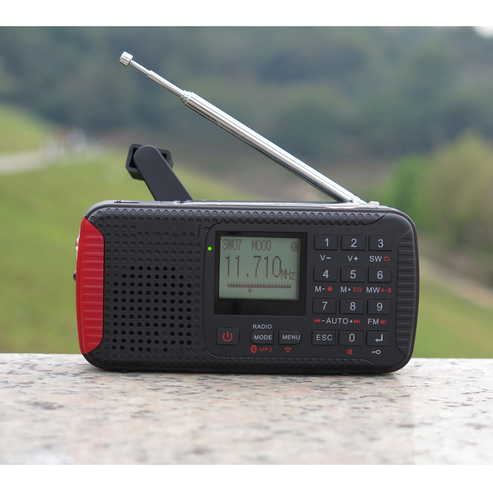CY-1Radio Solar Dynamo Emergency Multi-function FM stereo Alarm Clock Digital Tuning Full Band Radio/Recording/MP3