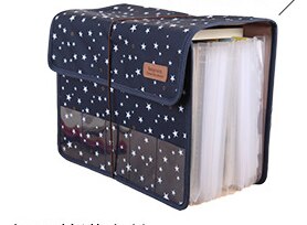 Large-capacity File 12 Pockets Portable Document Folder Accordion A4 File Folder Oxford Document Expandable Briefcase: A