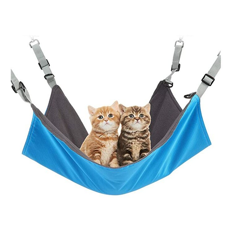 Forniture per animali domestici amaca piccola gatto letto sospeso amaca per gatti giapponese ottavino letto da campeggio per animali domestici a doppio strato per cani e gatti: Blu