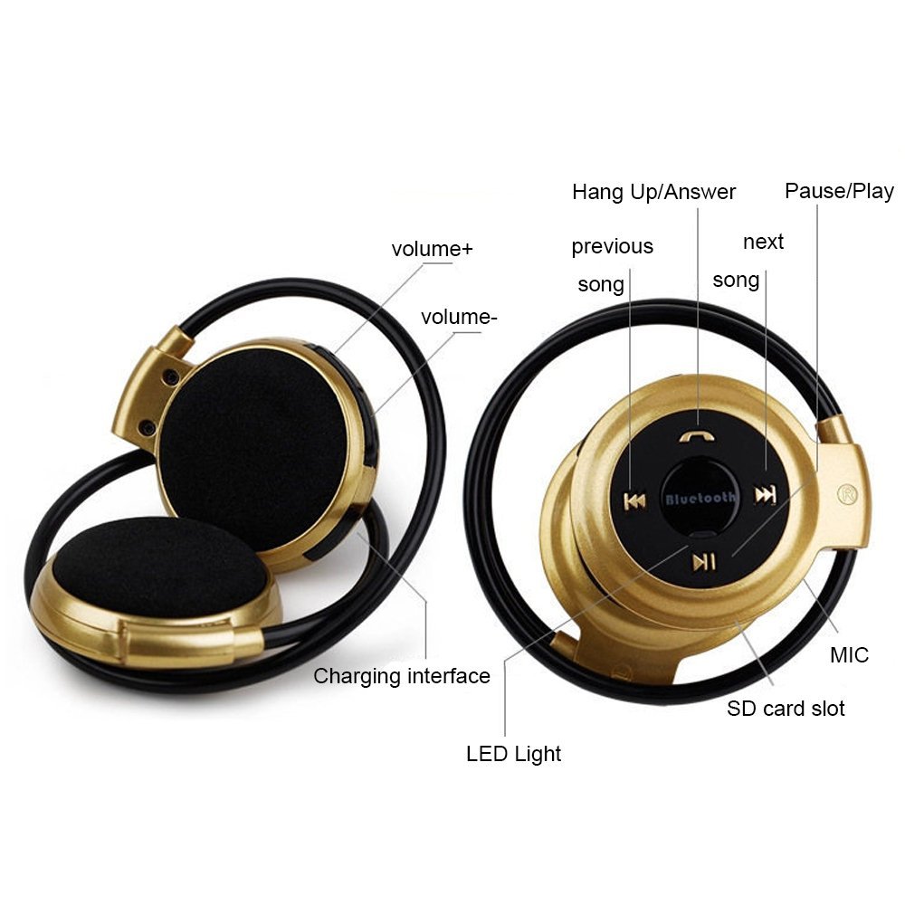 Mini 503 Bluetooth Hoofdtelefoon Kaart MP3 Speler Met Fm Radio Microsd Spelen Max 32Gb Draadloze Handsfree Voor Iphone telefoons Pc Tv