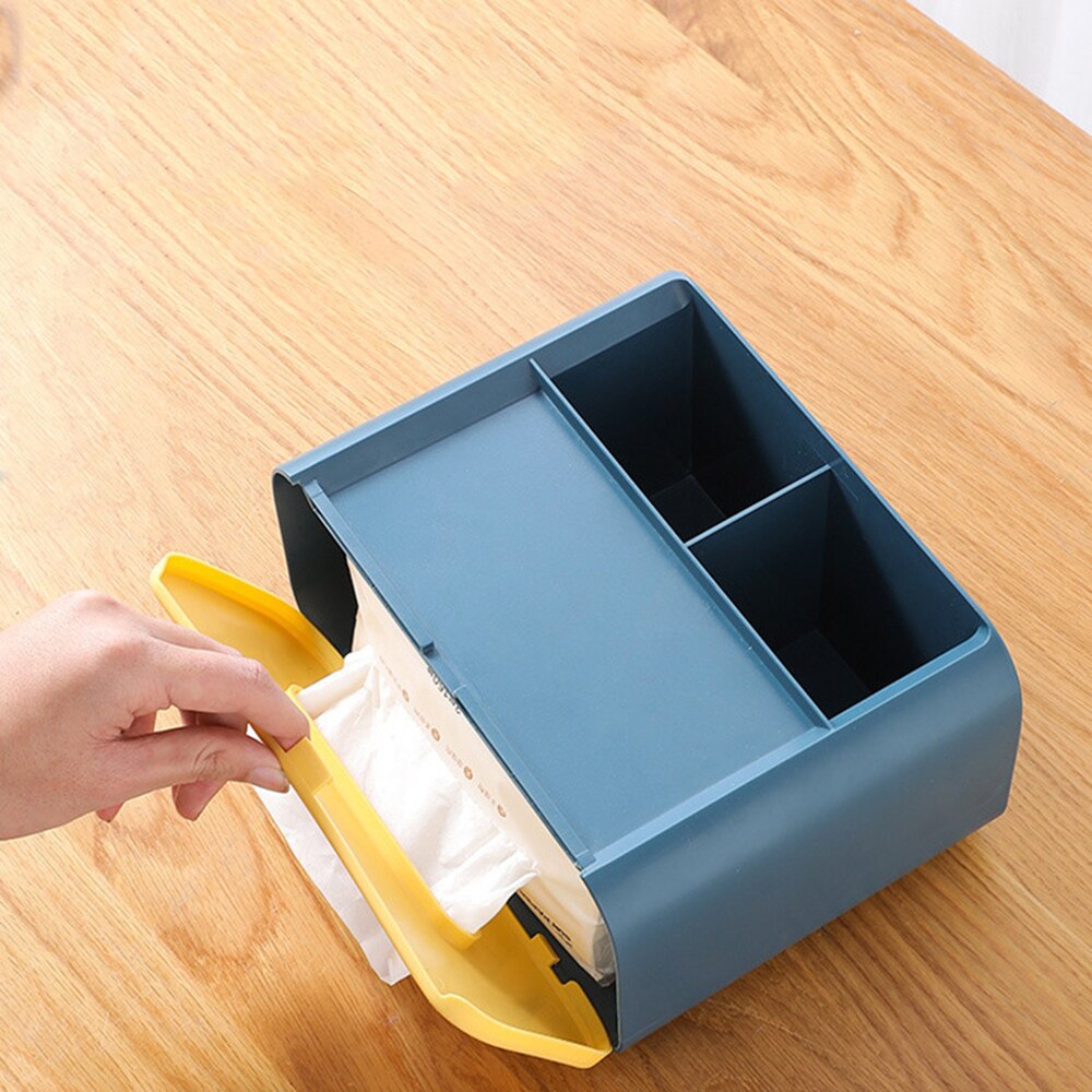 Multifunctional Desktop Organizer Home Remote Control Holder Pencil Scissor Container Tissue Box Storage Boxes
