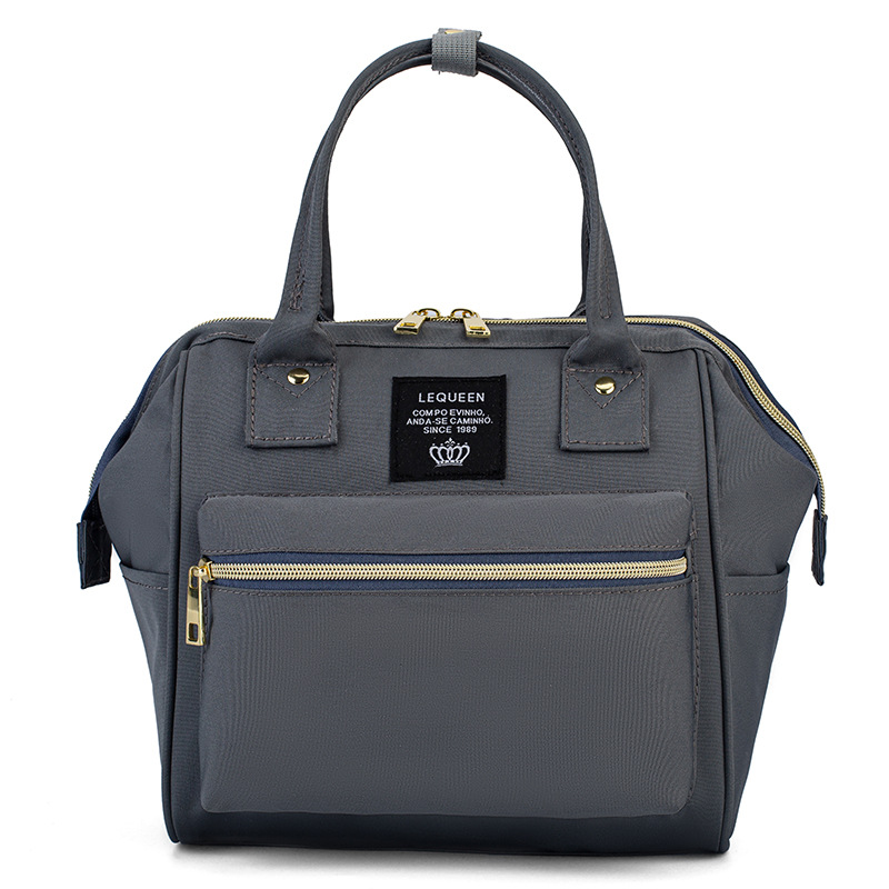 Lequeen-Mini bolsa de pañales de 2 tamaños, bolso de para madre y bebé,: Gray-Big