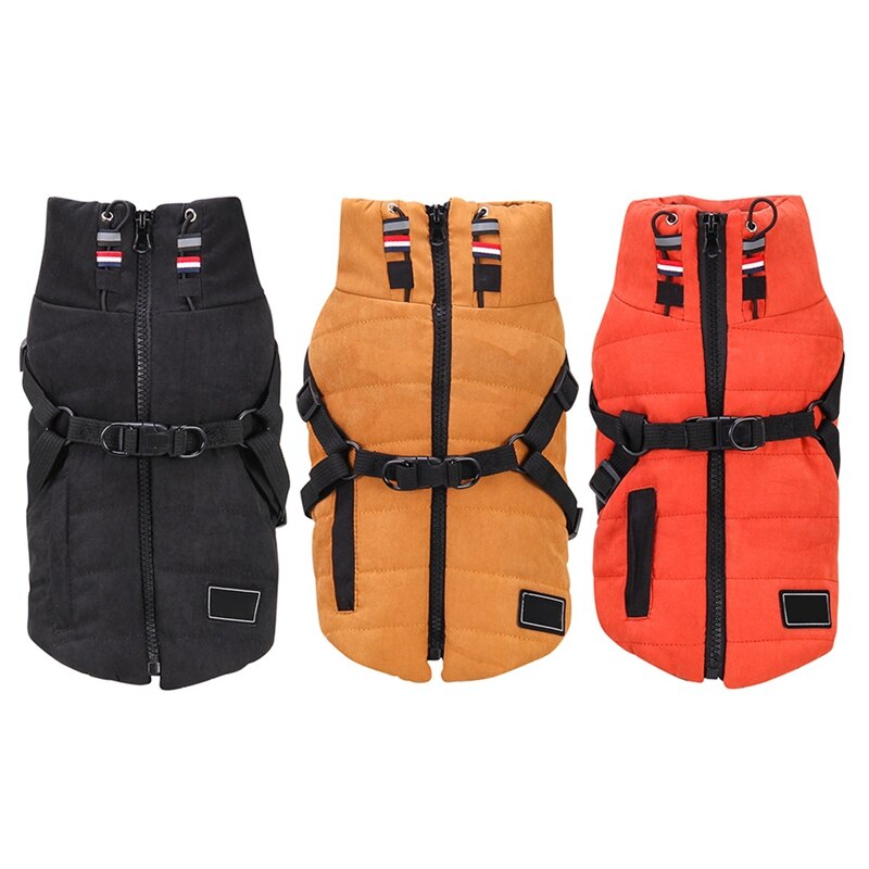 Winter Koud Weer Hond Warm Vest Multifunctionele Harness Kleren Huisdier Outdoor Wandelen Accessoires
