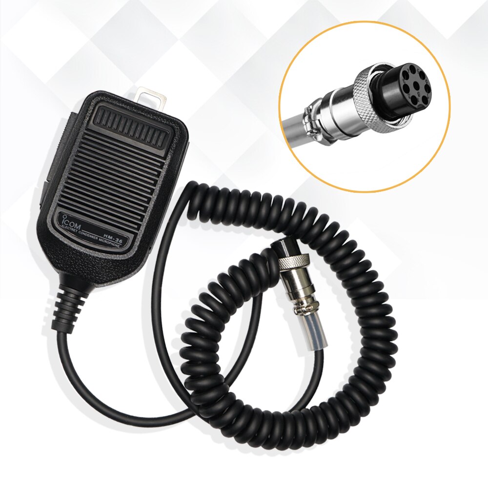 Autoradio 8 broches, haut-parleur, Microphone, manuel, HM-36, pour ICOM IC-718, IC-775, IC-7200, IC-7600, IC-25, IC-28