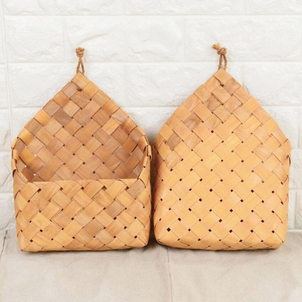 Storage Basket Wicker Woven Baskets Storage for Flower Rattan Wall-mounted Storage Basket