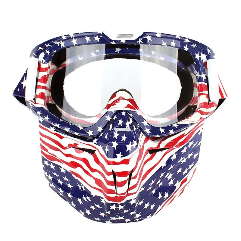 Kleurrijke motorfiets full face masker bril flexibele moto bril skibril gezichtsmasker motocross skibril atv dirt bike utv