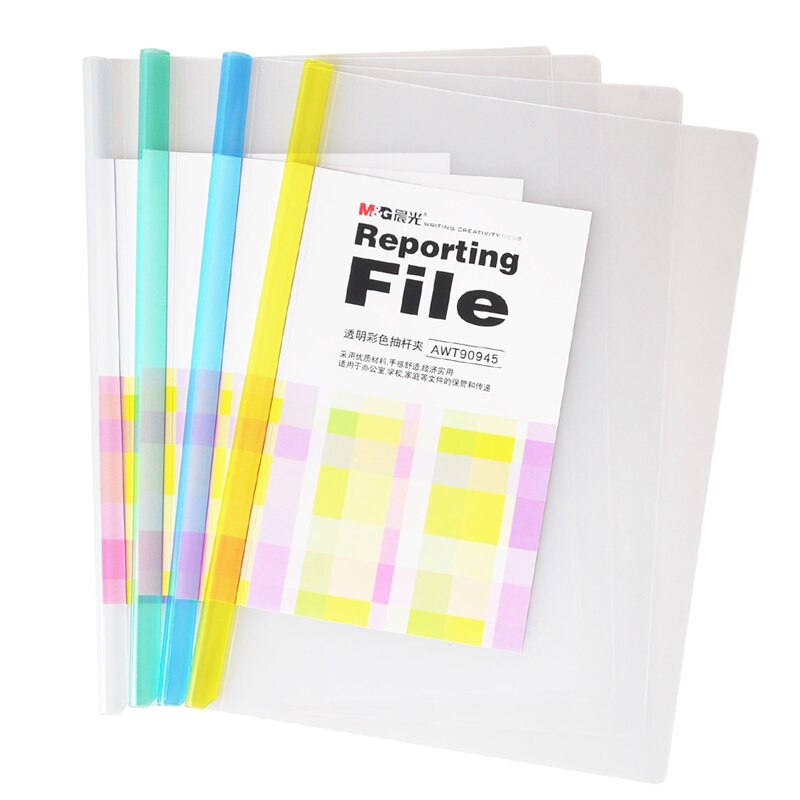 M&amp;G A4 binder a4 10pcs/lot office file Folder A4 insert folder A4 Filing clip lever rod pumping Binder Report Folder