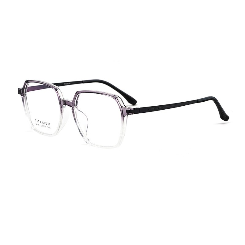 YIMARUILI Transparent Retro Titanium Optical Prescription Eyeglasses Frame Ultra Light TR90 Decorative Myopia Glasses Frame 9705: Gradient Blue