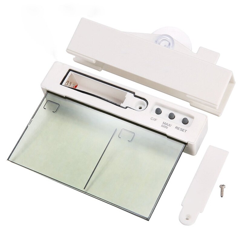 Digital Transparent window Display Thermometer Hydrometer Indoor/Outdoor Temperature Humidity meter Station with Suction Cup