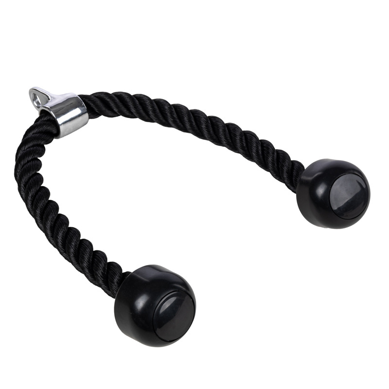 70cm/90cm Triceps Rope Fitness Pulldown Machine Handle Biceps Triceps Back Shoulder Muscle Exerciser Fitness Equipment Home Gym: black