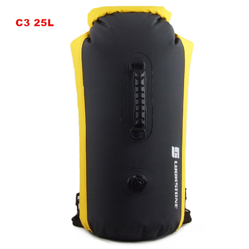 25-60l ipx 7 vanntett svømmepose oppblåsbar snorkling rafting drivende dykking tørr bag ryggsekk ting sekk: C3 25l