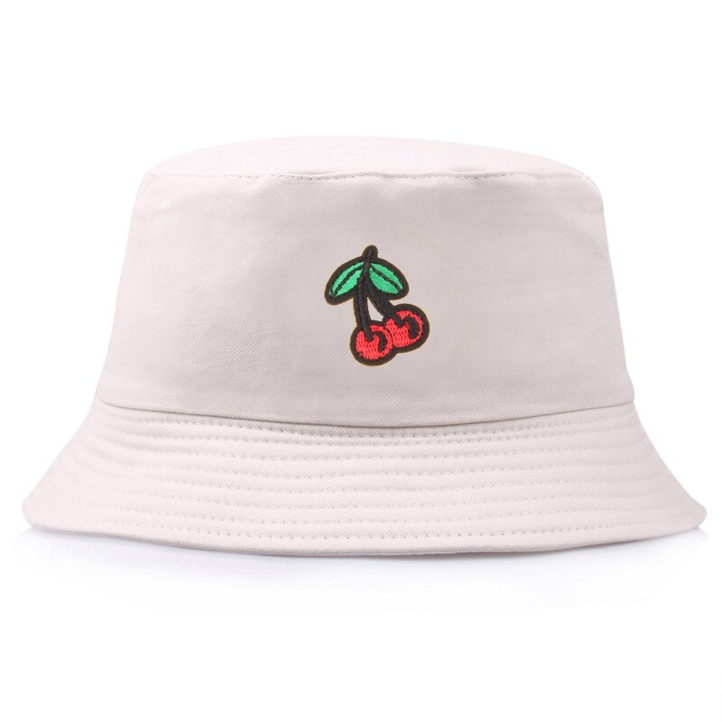 Fruit Cherry Bucket Hats For Girls Women Reversible Fisherman Hat Panama Bob Hat Summer Sun Hat