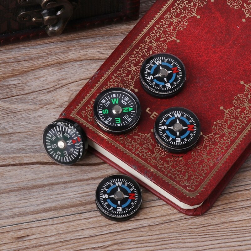 5pcs 18mm Portable Mini Compasses Camping Travel Hiking Guider Survival Compass