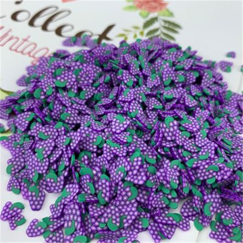 1000pcs/set Vegetables Slimes Fruit Slices Decor Additives For Filler Supplies Accessories Watermelon For Nail Art Slimes Toy: yellow