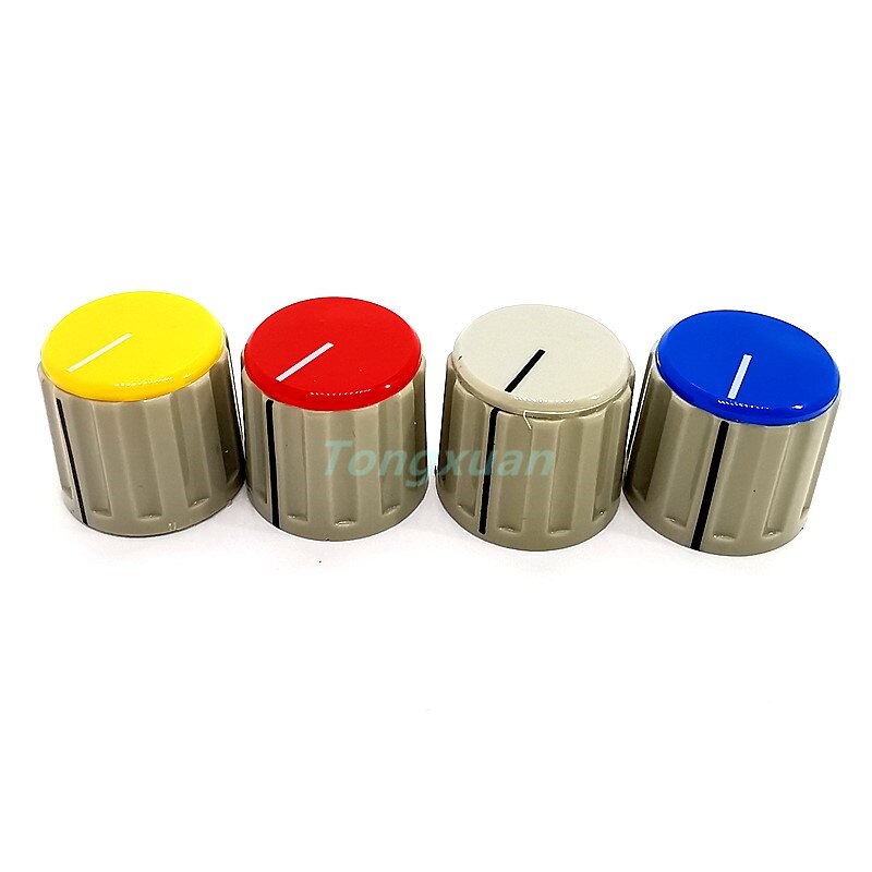 1pc 6.4mm Inner Hole Potentiometer Knobs 21x19.5MM 110E Flip Lock Screw Potentiometer Cap