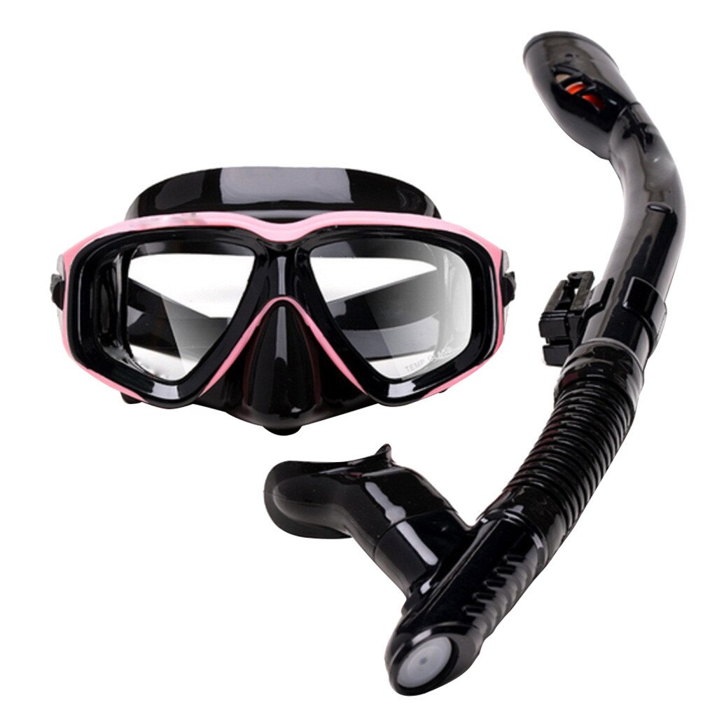 Snorkel Set Snorkeling Equipment Silicone Diving Snorkeling Glasses Set Unisex Underwater Safe and waterproof Swimming: Pink 