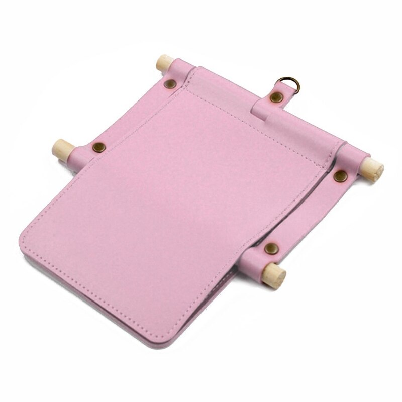 Soporte para colgar pañuelos, caja de pañuelos de papel PU, portarrollos de papel para acampar, 6x dB: Rosa