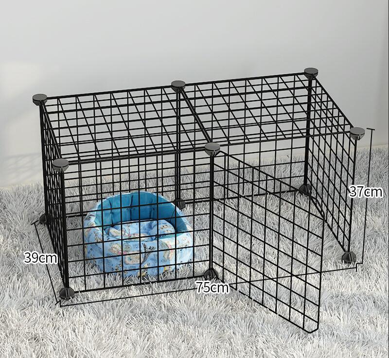 Pet Box Ijzeren Hek Puppy Kennel Opvouwbare Huis Oefening Training Puppy Kitten Ruimte Honden Levert Konijnen Cavia Kooi: 7PCS   with door top