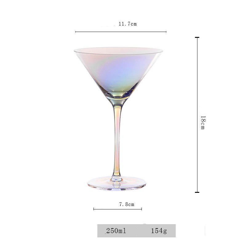 Verre à vin en cristal coloré arc-en-ciel, gobelet moderne, verre à champagne, verre à eau: YM009