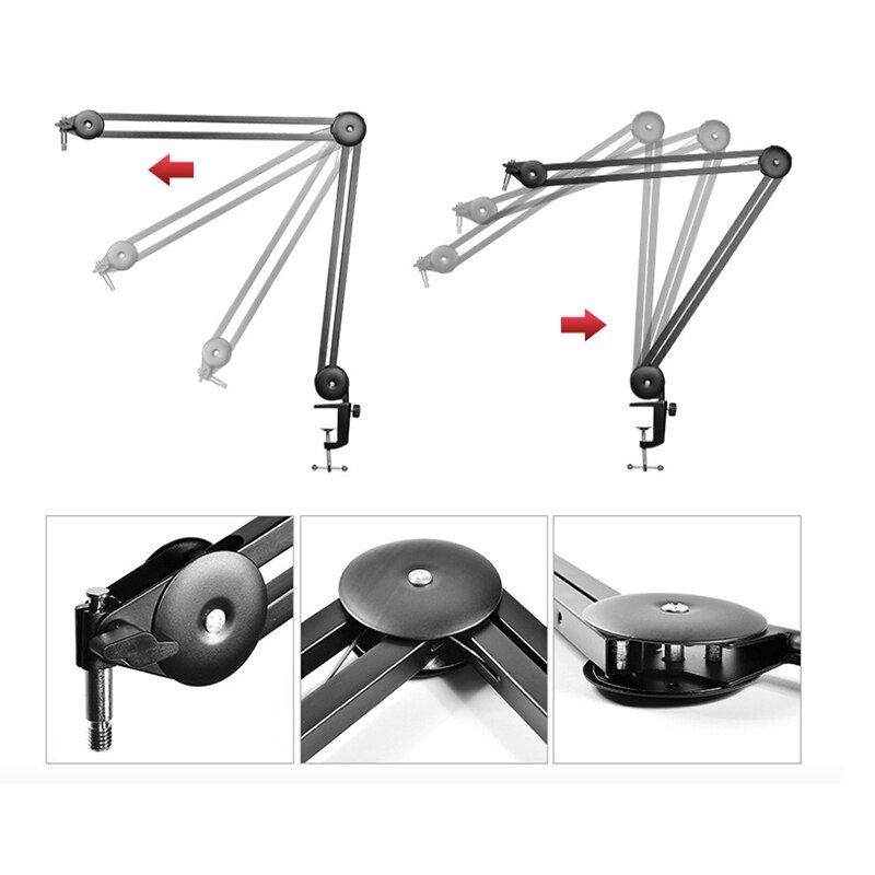 Adjustable Arm Stand Suspension Scissor Microphone Mic Stand for blue yetis studio microphone without Springs