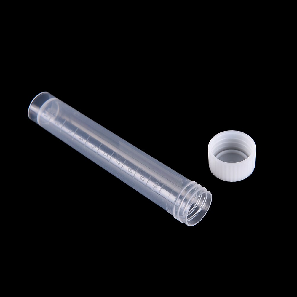 100pcsX 10ml Lab Plastic Frozen Test Tubes Vial Seal Cap Container for Laboratory School Educational Suppy