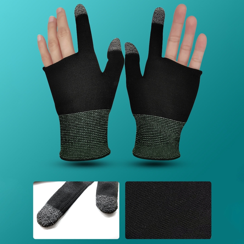 Fundas para los dedos para juegos de dos dedos, guantes para juegos de móvil, a prueba de sudor, para pantalla táctil, sin costuras, para controladores de juegos móviles