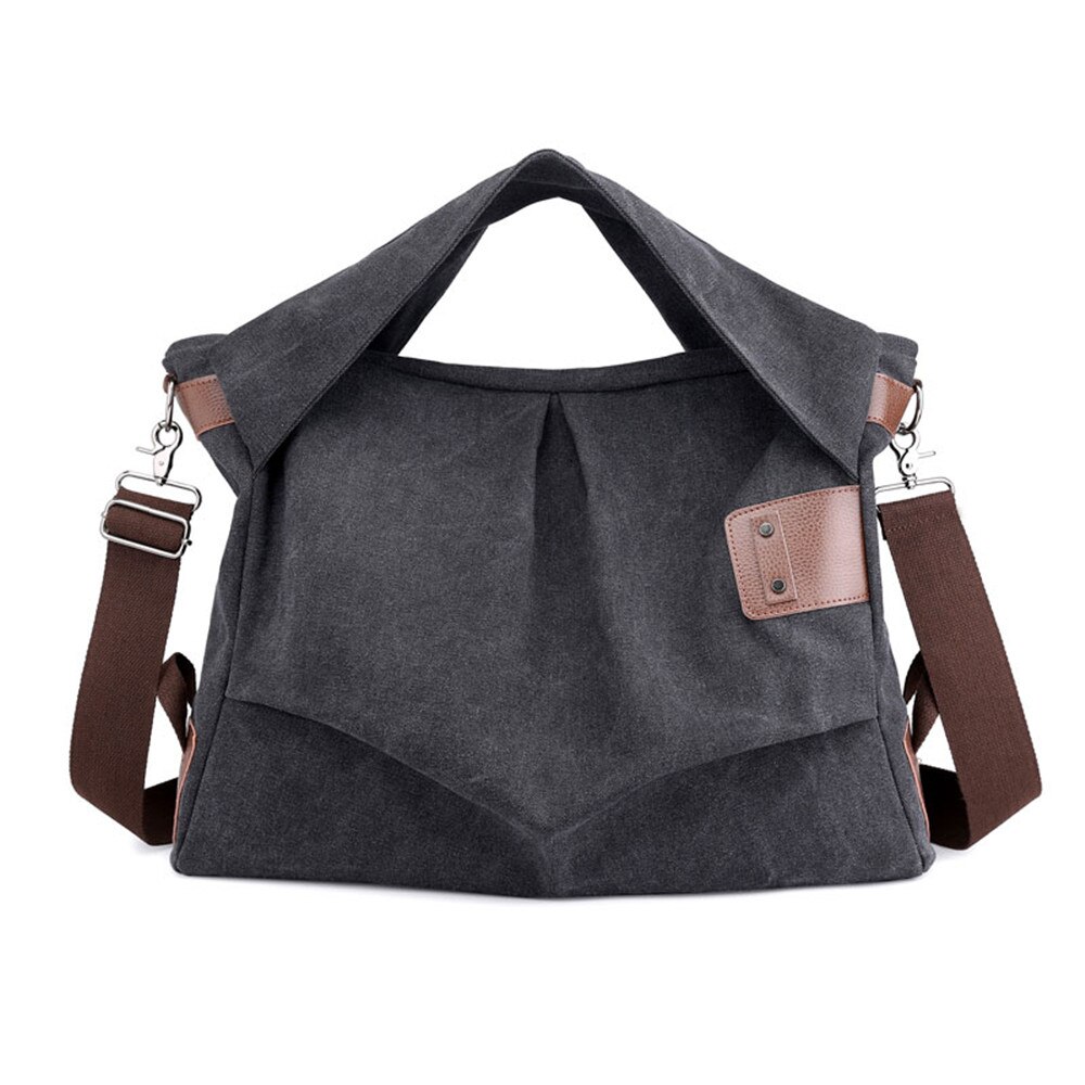 Canvas Hand Bags For Women Bolso Mujer Reusable Shopping Bags Women Bag Over Shoulder-Bag Large-Capacity Ladies Tote Bags: Black
