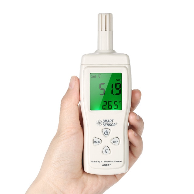 LCD digital temperature and humidity of ambient air hygrometer AS817
