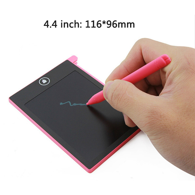 LCD Writing Tablet Digital Drawing Tablet Toy Portable Electronic Board thin Handwriting Pads Ultra-thin Digital Board: 4.4 inch Red