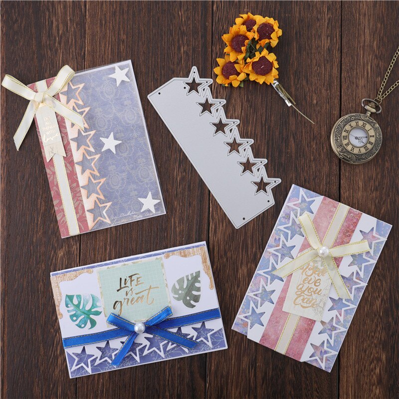 Kokorosa Frame Dies Stars Border Metal Cutting Dies Stencils DIY Dies Scrapbooking Album Embossing Die Cut Card Making Decor