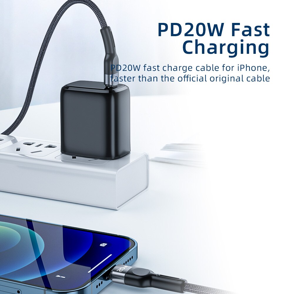 Essager USB C Kabel Für iPhone 12 11 Profi Max Xs PD 20W Schnelle Ladung USB Typ C Für iPhone iPad Ladegerät Daten Kabel Draht Kabel 2M