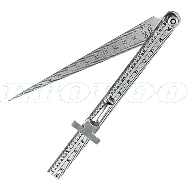 Jauge d&#39;inspection de soudure, Test de soudure, perle/filet/couronne, règle Ulnar, outil de mesure d&#39;angle de degré, calibre HI-LO: Feeler Gauge