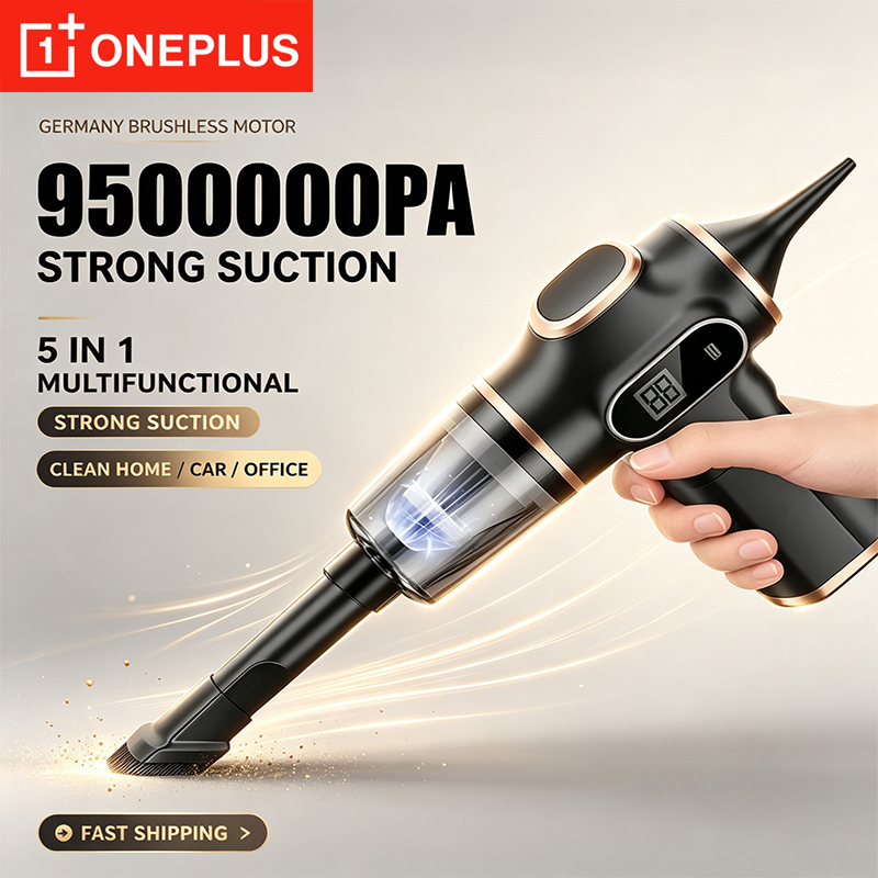 OnePlus Wireless Car Vacuum Cleaner Home Appliance High Power With Display Screen Office Car Carpet Sofa Household Cleaner