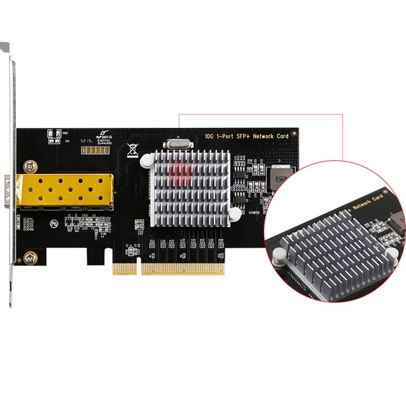 10 Gbps Network Card Single Port SFP Fiber Optic PCI Express Slot Server Network Adapter with 82599 Chipset