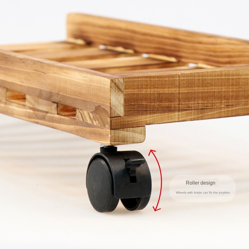 Mobile Adjustable Computer Towers Host Bracket Computer CPU Stand with Wheels Stable For Computer Cases PC Waterproof Wooden