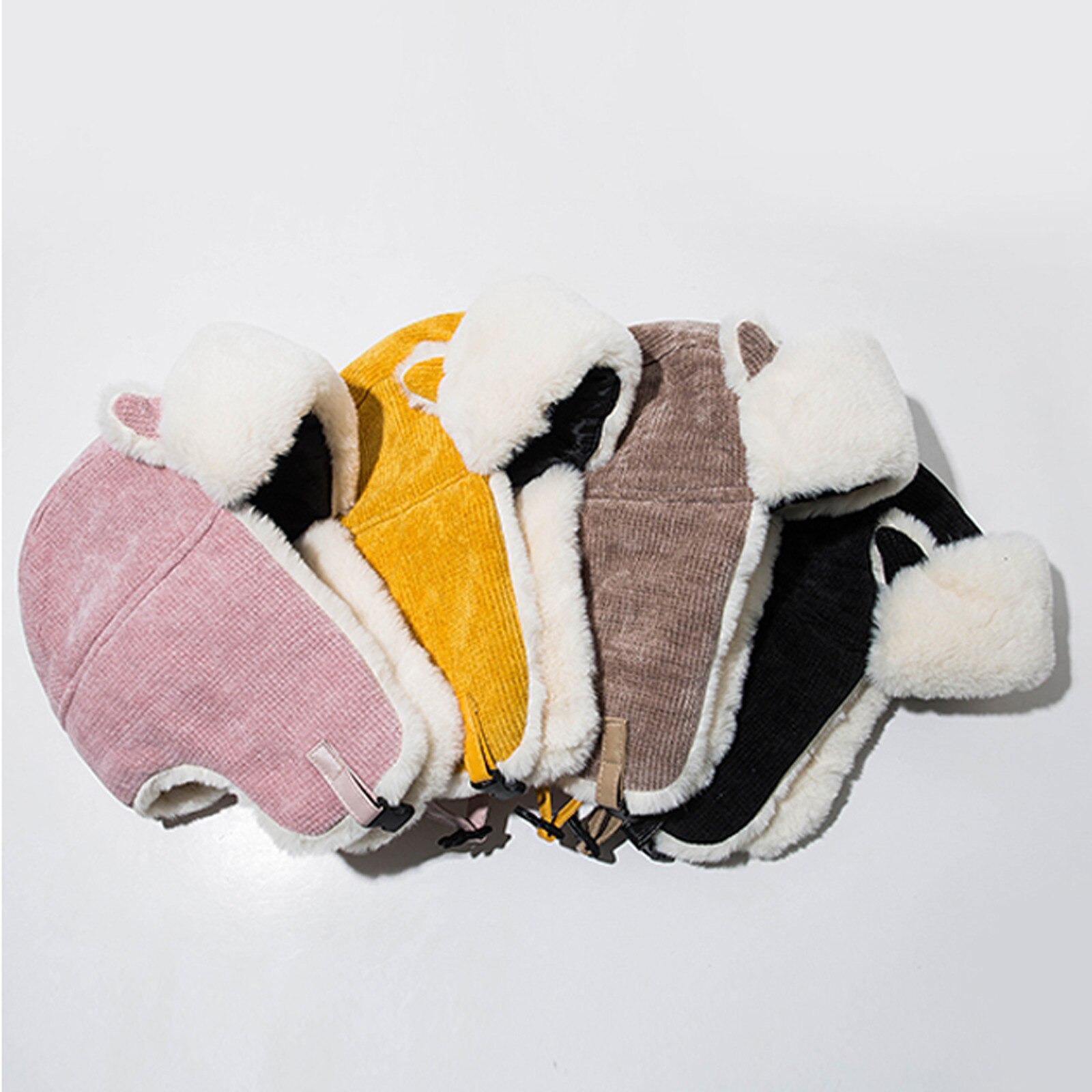 Cappello invernale da Donna pelliccia orecchie di gatto di alta qualità Cappello da fulmine Cappello in mucchio ispessito protezione dell'orecchio Cappello Donna Inverno Lusso