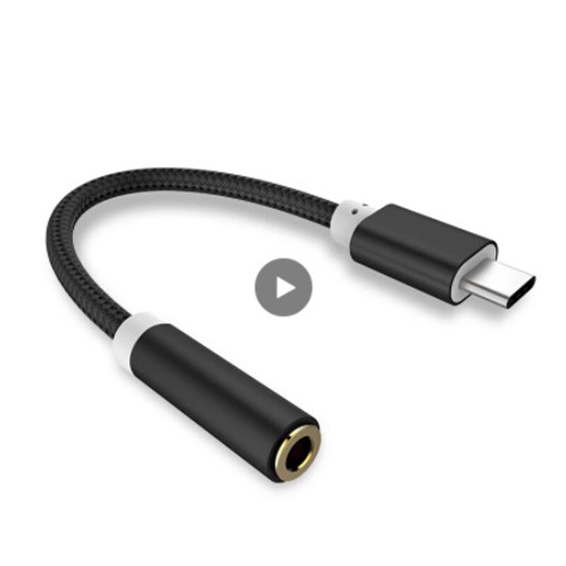 Typec Headphone Adapter For Huawei Xiaomi Earphone Headphone Cable Adapter USB-C To 3.5mm Jack Aux Cable Portable Universal