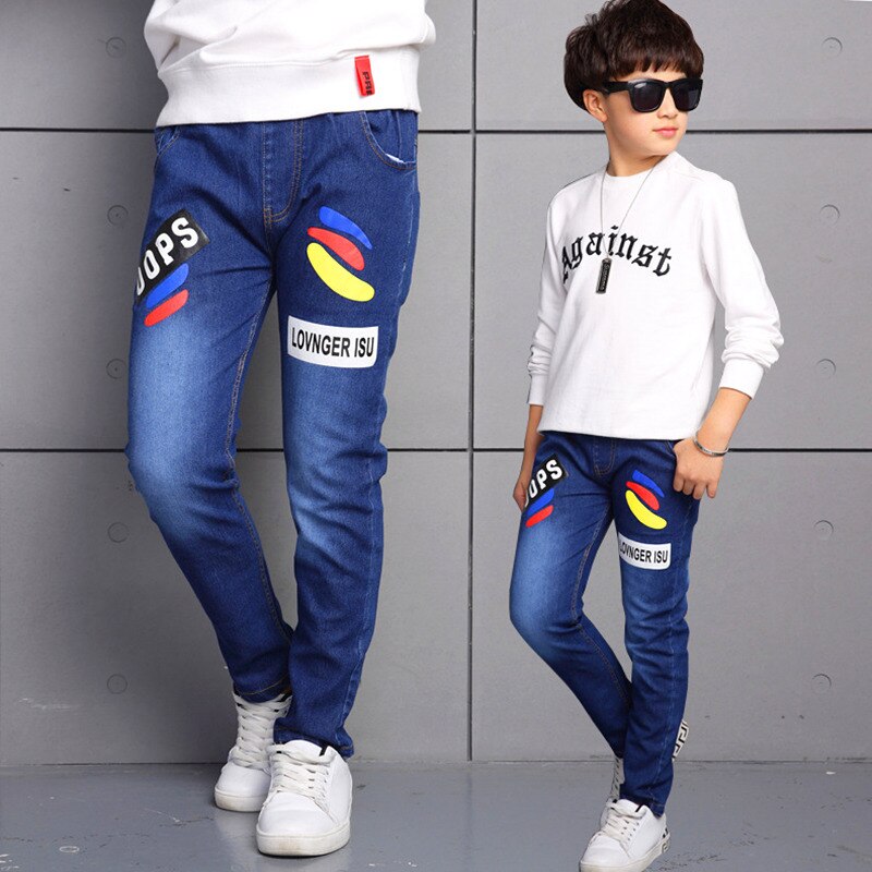 Mode Gebroken Gat Broek Kinderen Katoenen Jeans Voor Tiener Jongens Peuter Baby Lente Herfst Jeans Broek Blauwe Broek Kinderen
