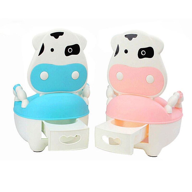 Children Baby Potty Training Cows Boy Girl Portable Potty Toilet infant Potty Infants Toilet Child Pot with FREE brush