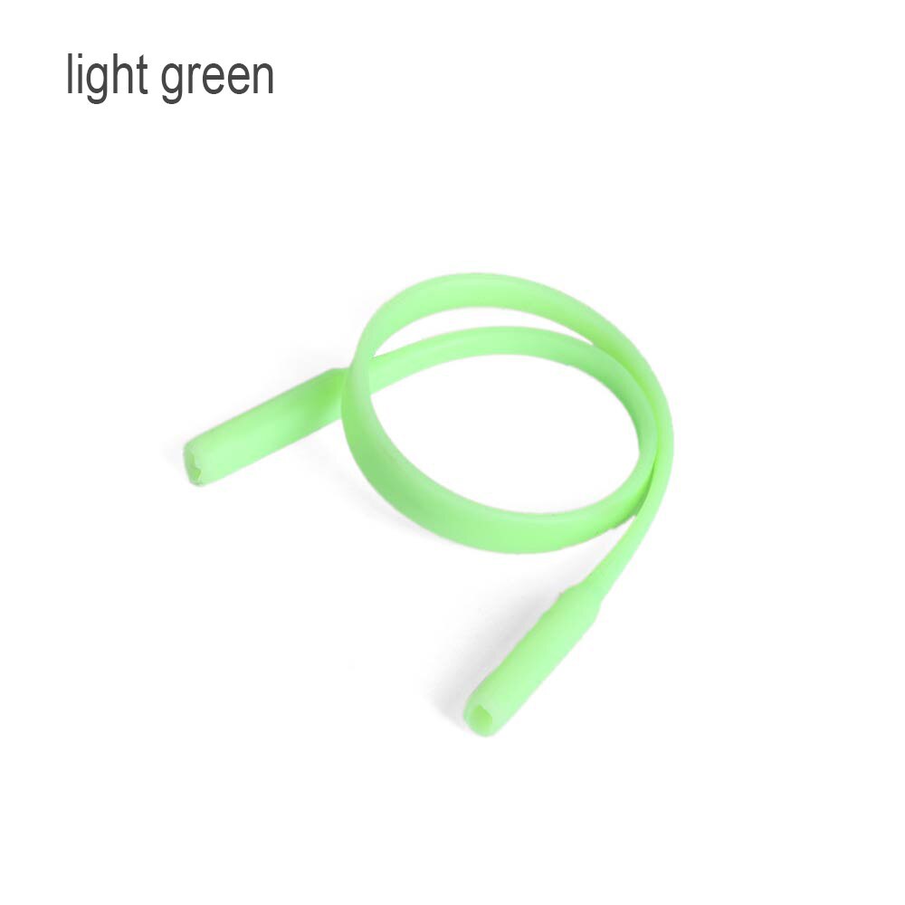 2 Stuks Verstelbare Siliconen Bril Zonnebril Ketting Brillen Bandjes Sport Band Cord Holder Elastische Anti Slip String Touwen 20Cm: light green