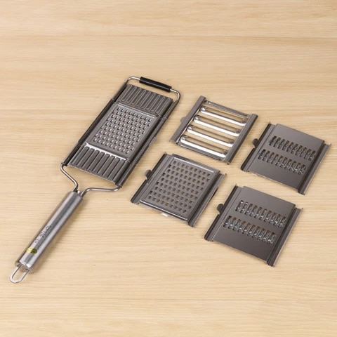 Rallador multiusos de acero inoxidable para frutas y verduras, herramienta de cocina para el hogar, 1 unidad