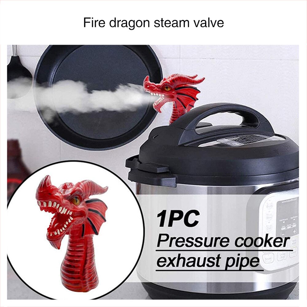 Fire-Breathing Dragon Steam Release Diverter Tool Steam Diverter For Instant Pot|Duo|Smart Pressure Cooker Silicone Accessory