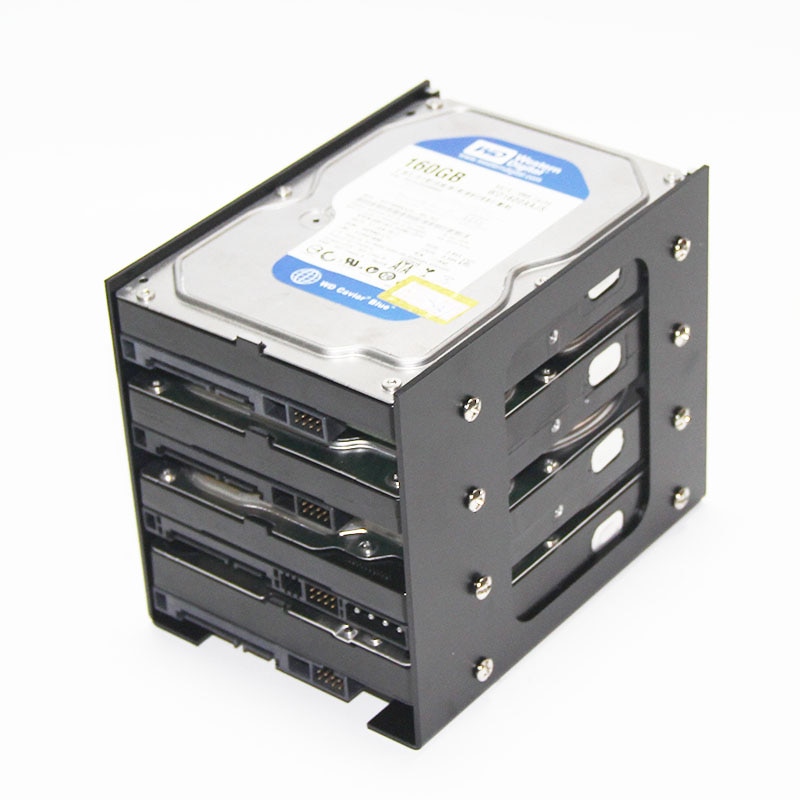Aluminium 3,5 HDD Festplattenhalterung DIY Festplattenbox Festplatten-Erweiterungsgestell Chassis-Zubehör